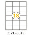 A4 Computer Label (18pcs borderless) (CYL-8018)