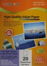 110g Inkjet High Glossy Paper 20pk (GS-108-A)