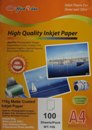 110g Inkjet Matte Coated Paper 100 pack (MT-108)